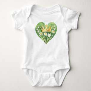 Baby Eén Stuk Zoete Koninklijke Hart Cadeau Romper
