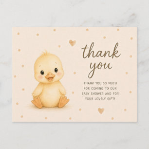 Baby Eend Eendje Baby Shower Bedankt Briefkaart