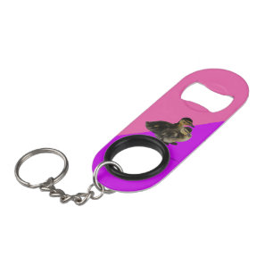Baby Eendjes op Roze Framboos en Paarse Sorbet Mini Flessenopener