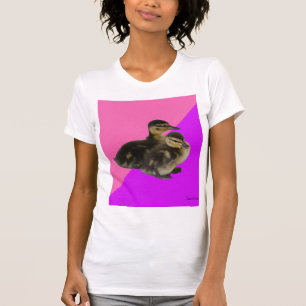 Baby Eendjes op Roze Framboos en Paarse Sorbet T-shirt