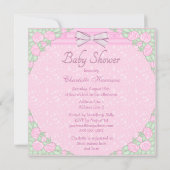 Baby, eenduidig en Roos Roze Baby shower Kaart (Achterkant)