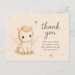 Baby Eenhoorn Baby Shower Bedankt Briefkaart