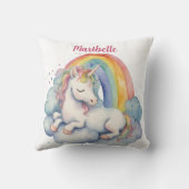 Baby eenhoorn gepersonaliseerd kussen (Achterkant)
