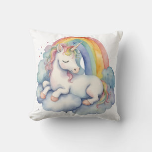 Baby Eenhoorn Rainbow Cloud Kussen