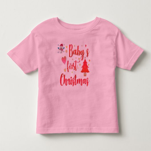 baby eerste Cristmas T-Shirt (Voorkant)
