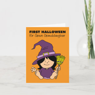 Baby Eerste Halloween Grote Kleindochter Heks Feestdagen Kaart