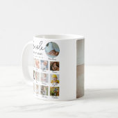 Baby Eerste jaar 12 maanden fotocollage Modern Koffiemok (Voorkant links)