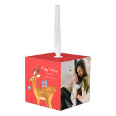 Baby eerste kerst kubus ornament (Achter hoekig)