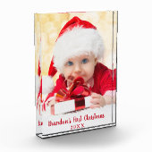 Baby Eerste Kerst Rood Script L Fotoblokken (Links)