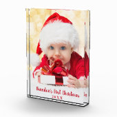 Baby Eerste Kerst Rood Script L Fotoblokken (Rechts)