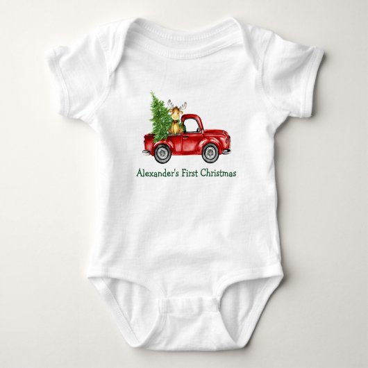 Baby eerste kerstboomgaard romper (Voorkant)