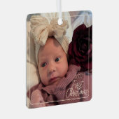 Baby Eerste kerstfeestdag Metalen Ornament (Voorkant Rechts)