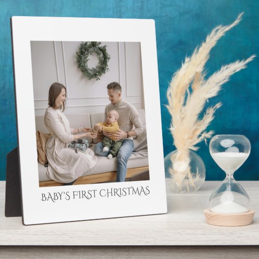 Baby eerste kerstfoto fotoplaat (Zijkant)