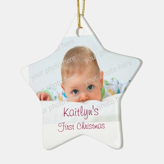 Baby Eerste kerstkeramische versiering Keramisch Ornament (Links)