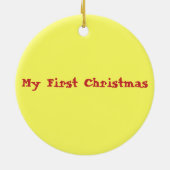 Baby Eerste Kerstkerst Keramisch Ornament (Achterkant)
