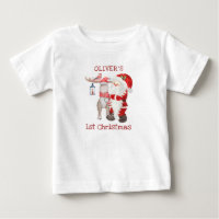 Baby eerste kerstkerstkerstman en rendier, speciaa