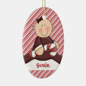 Baby Eerste kerstmeisje Keramisch Ornament (Rechts)