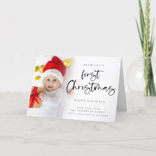 Baby Eerste Kerstmis 6 Foto Holiday Card Feestdagen Kaart