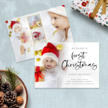 Baby Eerste Kerstmis 6 Foto Holiday Card