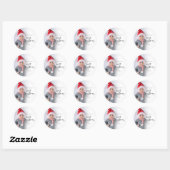 Baby Eerste Kerstmis foto Overlay Script Ronde Sticker (Vel)