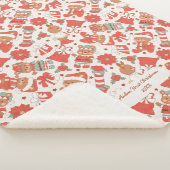 Baby Eerste Kerstmis Gepersonaliseerd Sherpa Deken (3/4)