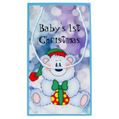 Baby eerste Kerstmis (jongen) Klein Cadeauzakje (Achterkant)