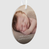 Baby Eerste kerstsnowflakes Stijlvolle foto Ornament (voorkant)
