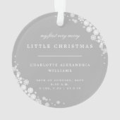 Baby Eerste kerstsnowflakes Stijlvolle foto Ornament (achterkant)