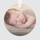 Baby Eerste kerstsnowflakes Stijlvolle foto Ornament (voorkant)