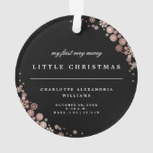 Baby Eerste kerstsnowflakes Stijlvolle foto Ornament (achterkant)