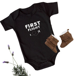Baby EERSTE VLucht,Cool Vliegtuig, Reizen,Cute Zwa Romper