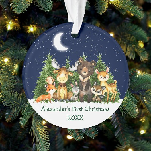 Baby eerste Waterverf met kerstmis Ornament