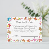 Baby Elements Baby shower Diaper Raffle Card Kaart (Staand voorkant)