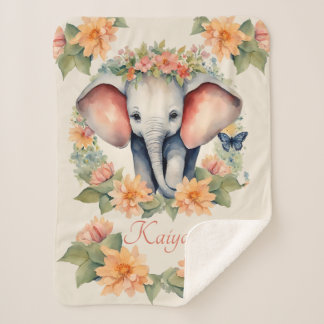 Baby Elephant - Aangepast Sherpa Deken