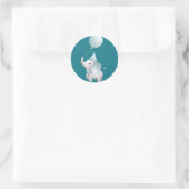 Baby Elephant Anniversaire Favoriser Sticker Blue  (Sac)