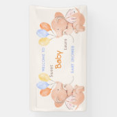 Baby Elephant Baby shower Banner (Verticaal)