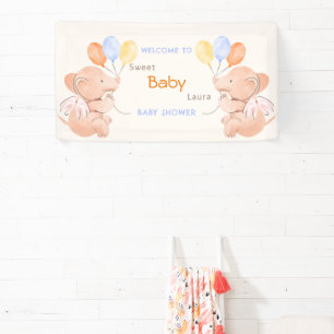 Baby Elephant Baby shower Banner