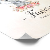 Baby Elephant Baby shower Favors Poster (Hoek)