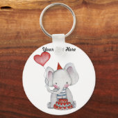 Baby Elephant Birthday Sleutelhanger (Voorkant)
