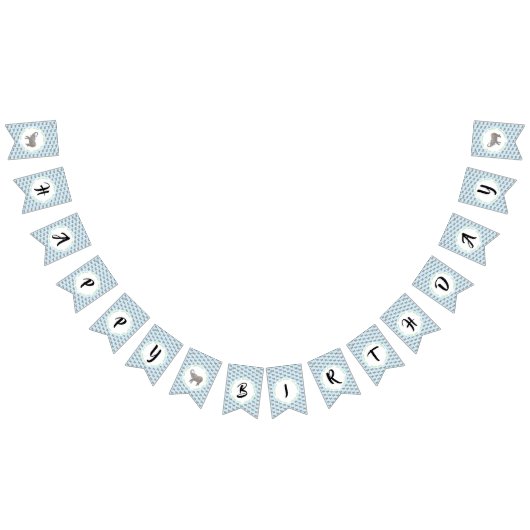 Baby Elephant Birthday Vlaggetjes (Alle)