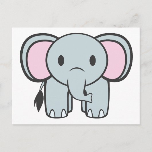 Baby Elephant Briefkaart (Voorkant)