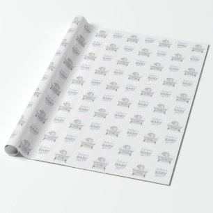 Baby Elephant Bubble Bath Boy Baby shower Cadeaupapier