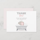 Baby Elephant Bubble Bath Girl Baby shower Kaart (Voorkant / Achterkant)