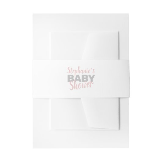 Baby Elephant Bubble Bath Girl Baby shower Uitnodigingen Wikkel (Voorkant Voorbeeld)