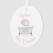 Baby Elephant Bubble Bath Girl Premier Noël (devant)