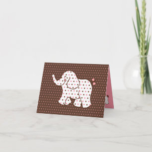 Baby Elephant Carte de remerciements