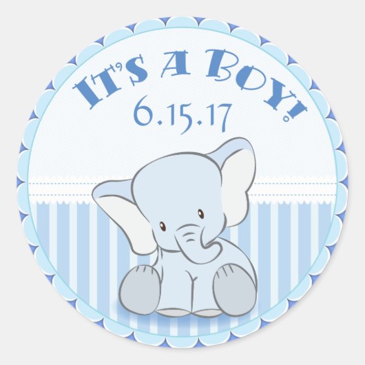 Baby Elephant C'est un Stickers Garçon (Devant)