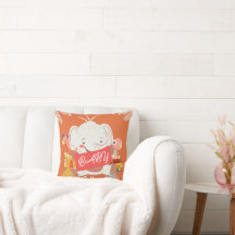 Baby Elephant Coussin décoratif