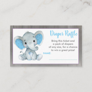 Baby Elephant diaper treinkaartje Blue Informatiekaartje