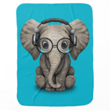  Baby Elephant Dj met hoofdtelefoon